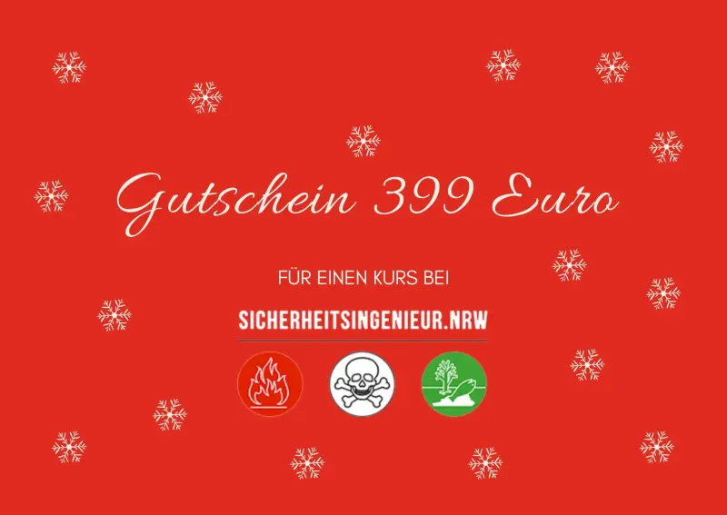 Roter Gutschein 399 Weihnachtlicher Kursgutschein 399 Euro